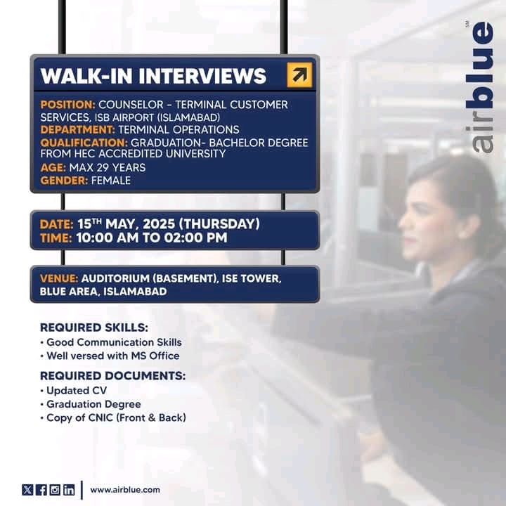 Airblue Airlines Jobs
